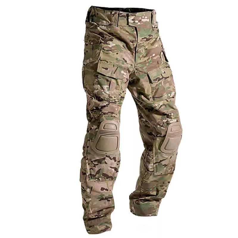 Multicam Camouflage Military Tactical Pants Army Wear-resistant Hiking Pant Paintball Combat Pant With Knee Pads Hunting Clothes