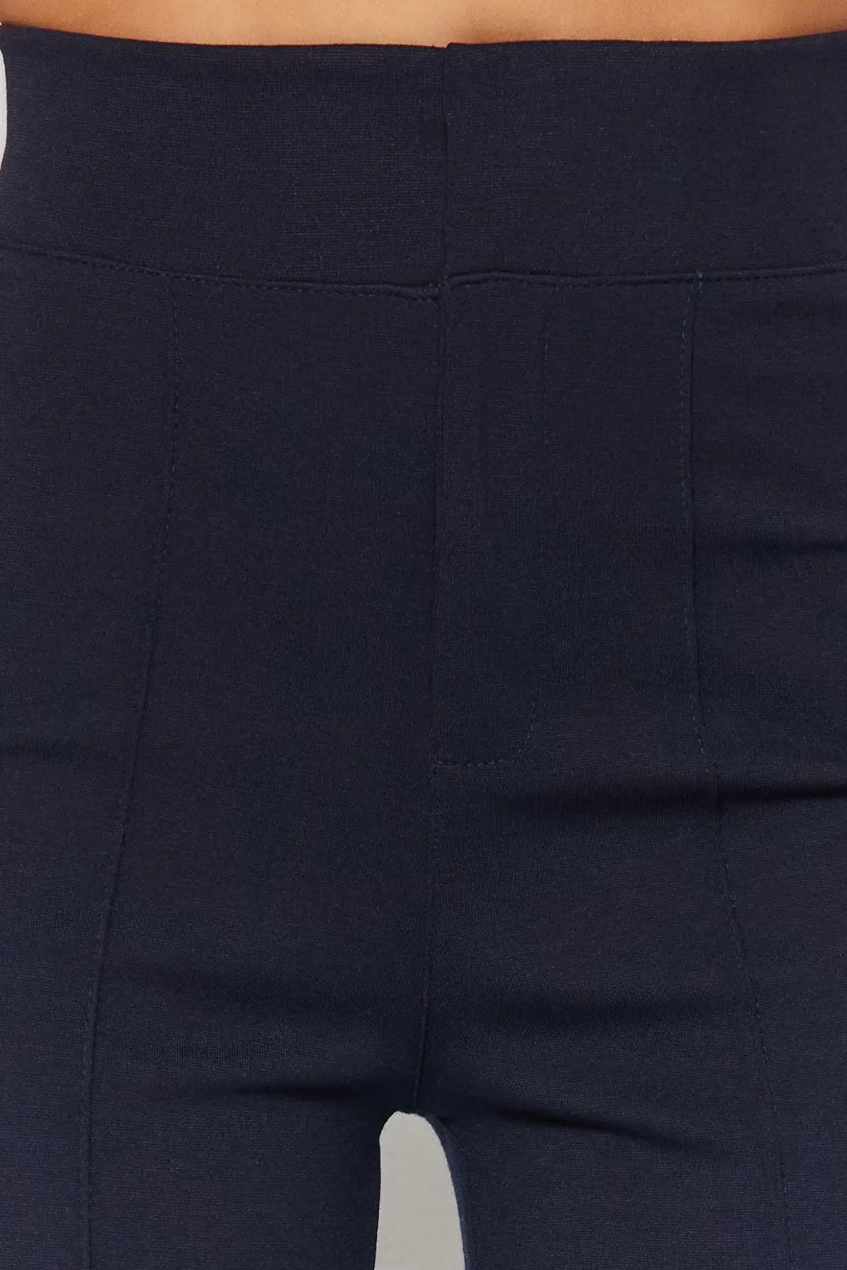 Trendyol TYZA Damen-Hosen und Caprihosen, einfarbig, schmale Passform, Interlock-Skinny-Fit, Business-Hosen und Caprihosen, Röhrenjeans für Schwangere