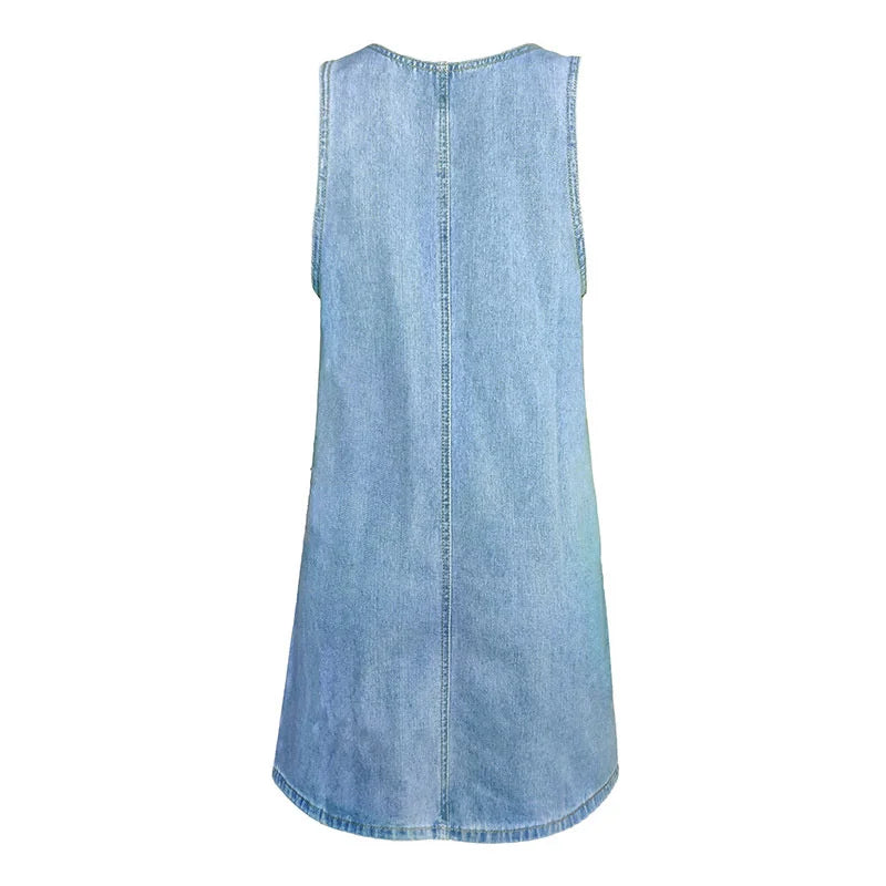 Pendler Freizeit Jeans Kleid