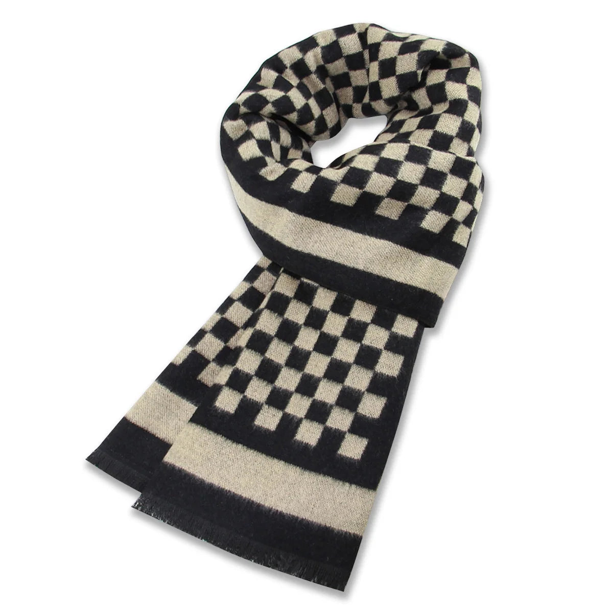 Men Autumn Winter Head Cashmere Scarf Designer Tree Print Cotton Shawl Luxury Business Man Long Fashion Neck Scarves