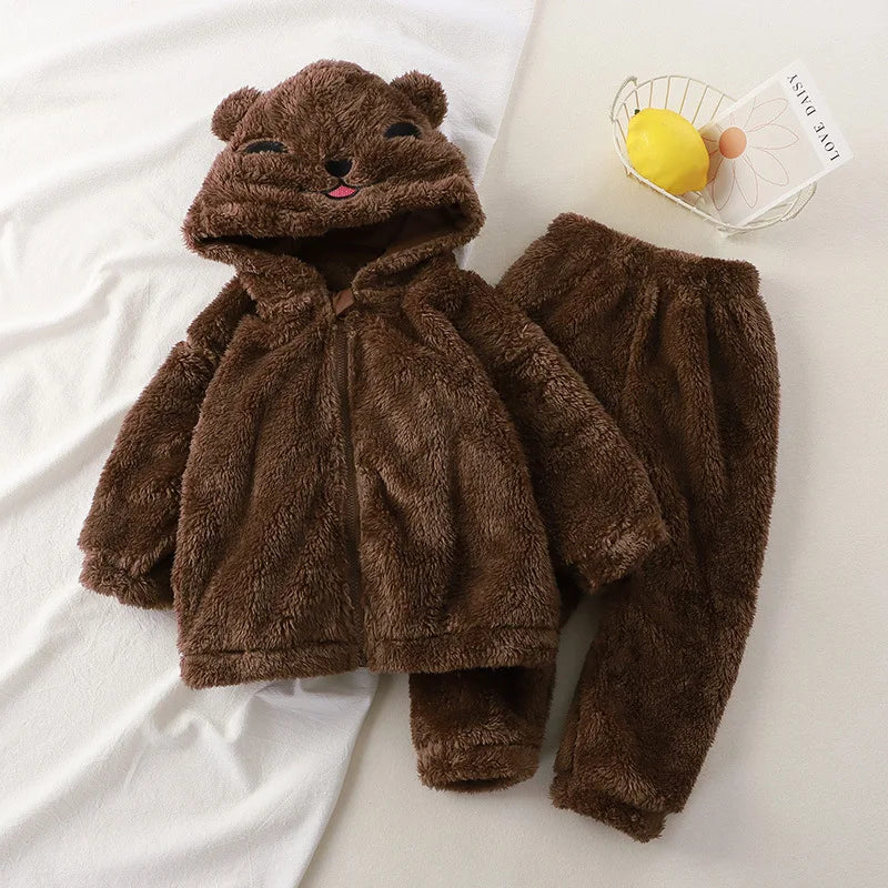 1-5 Jahre Baby Jungen Outfits niedlichen Panda Kapuze Reiß verschluss Sweatshirt Hose 2 Stück Anzug für Mädchen Geburtstags geschenk Kinder Kleidung Sets