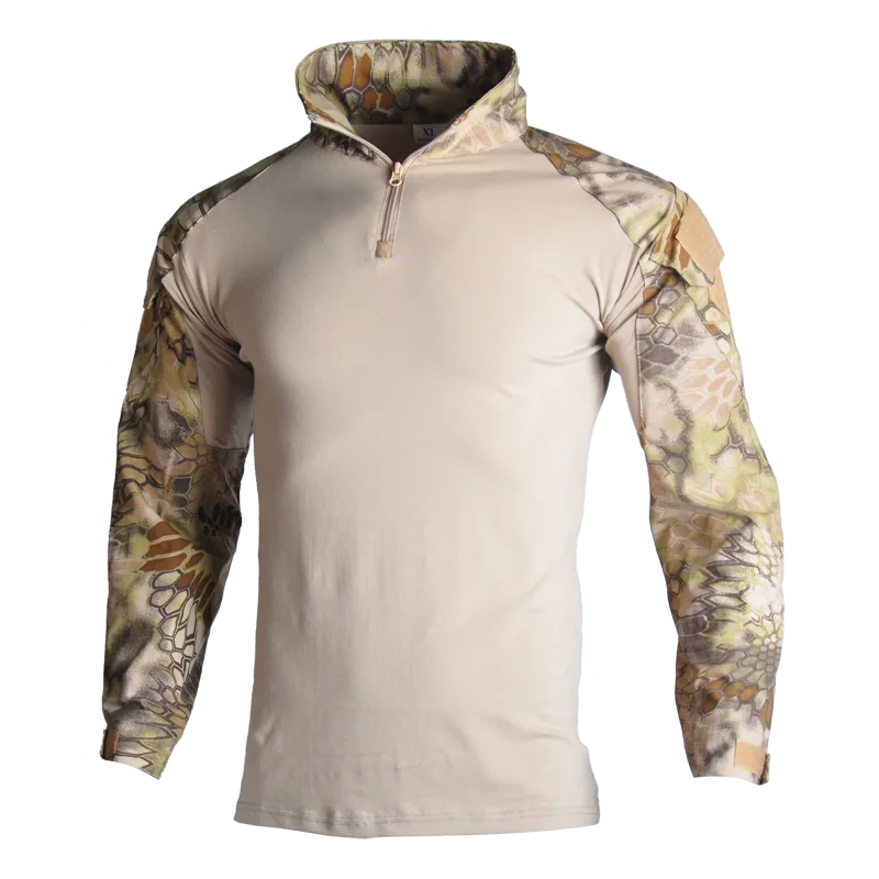HAN WILD Military Shirt Tactical Army Uniform Combat Shirt Men Clothing Multicam Camouflage Hunting Fishing Pants Ruin Green