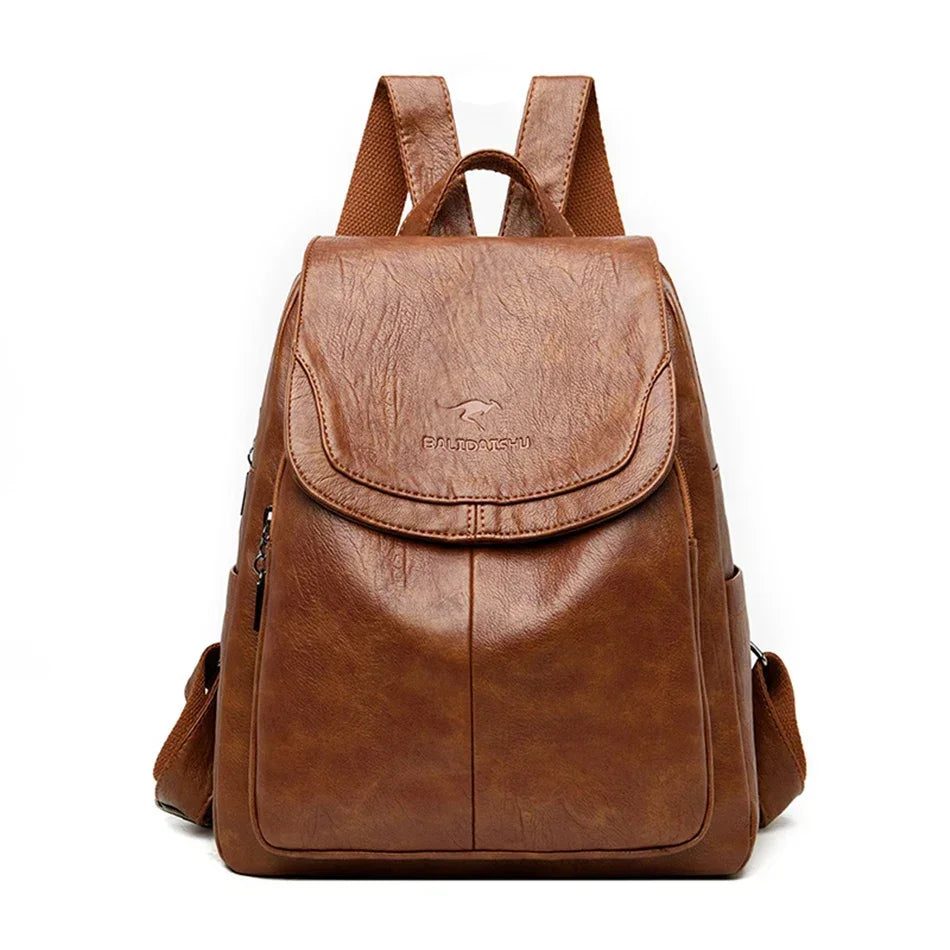 Echte Frauen Leder Rucksack Mode weibliche Umhängetasche Sack a dos Damen Rucksack Mochi las Schult aschen für Teenager-Mädchen 2024