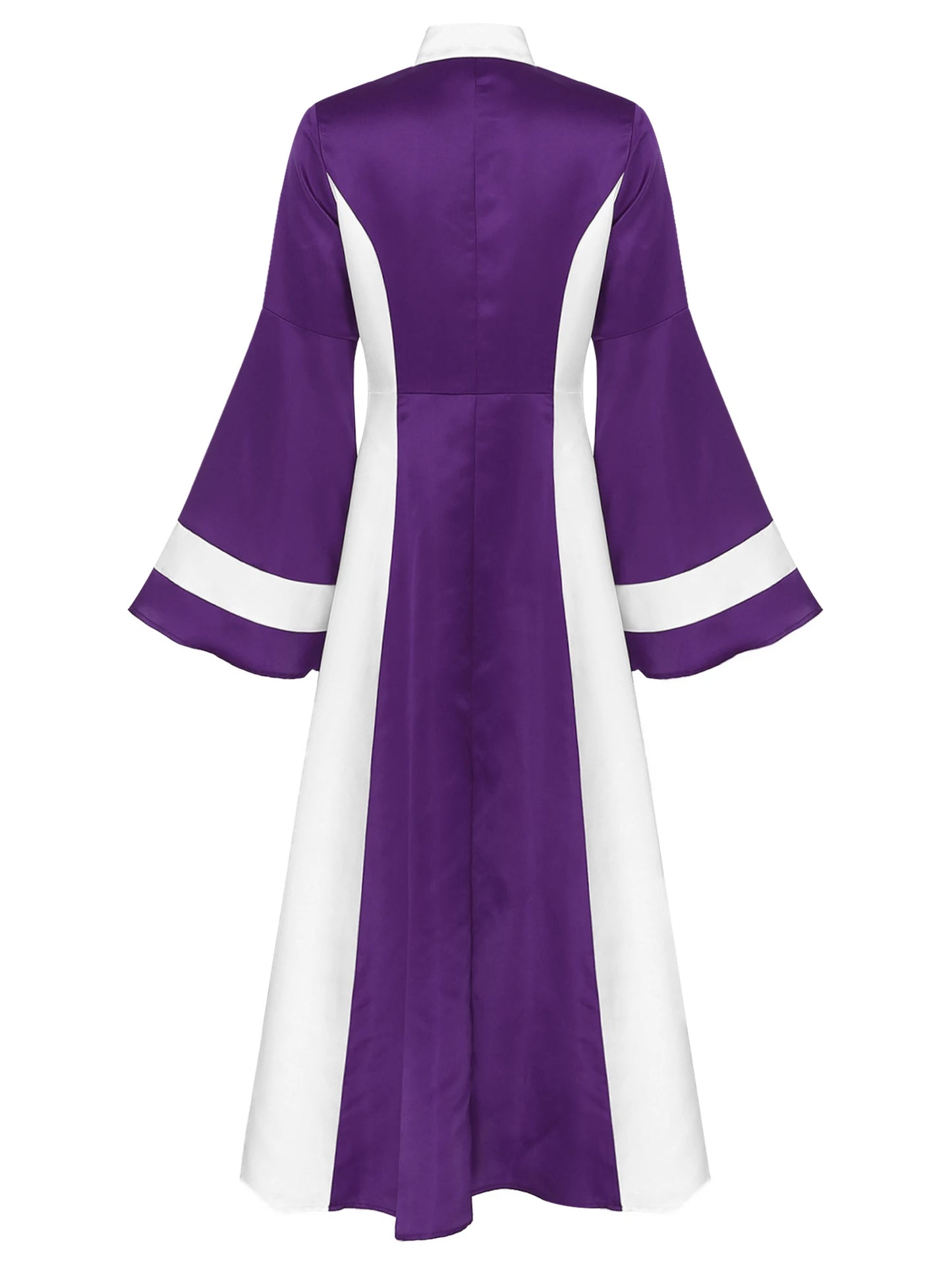 Mittelalterliches Klerus-Kleid für Damen, lange ausgestellte Ärmel, elegante Kirchenrobe, Pastor, Chor, christliches Kleid, Halloween-Cosplay-Kostüme