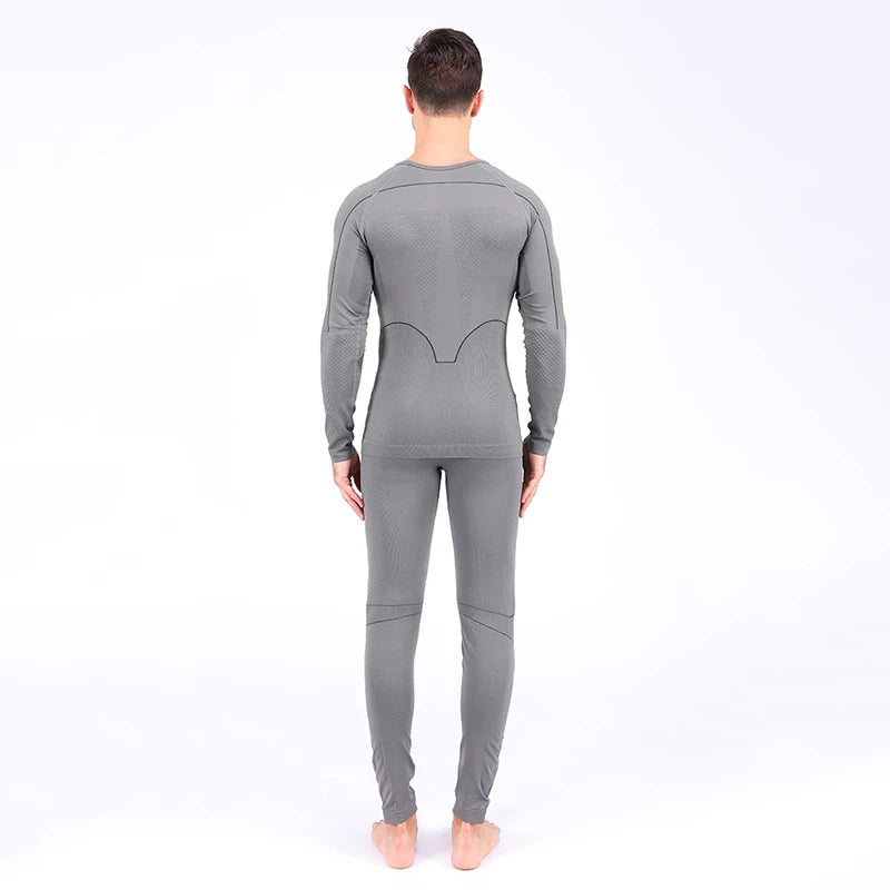 Outdoor Men's Thermal Underwear Men Seamless Long Johns Tight Function Breathable Training Cycling Sports Thermal Suit T3F201