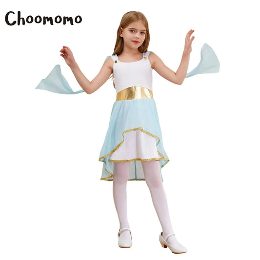 Kinder Mädchen griechischen Toga Kostüm alten Griechenland Mythos Philosoph Rom Adel Cosplay Kleider Halloween Gott Rollenspiel verkleiden