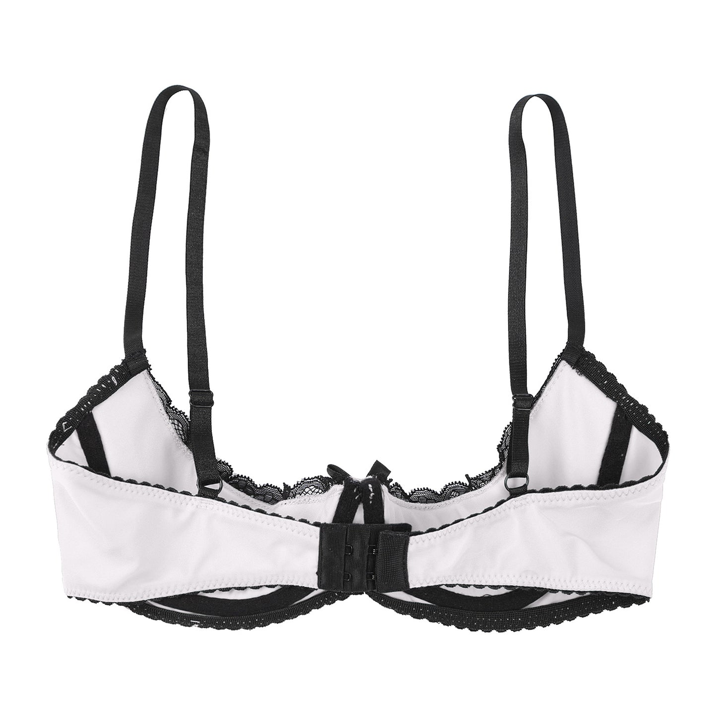 Damen sexy bestickte Spitze Demi Cup BHs Balcon ette ungefüttert unter verdrahtet Regal BH Bra lette Push-up Bandeau Unterwäsche