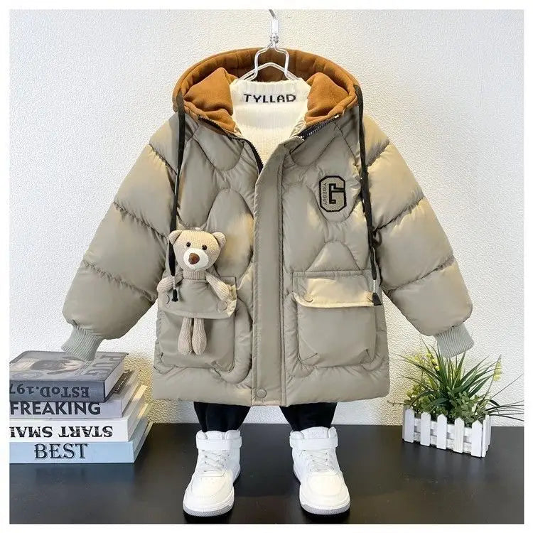 Warm halten Winter Jungen Jacke wasserdicht Mode Baby Mantel Kapuze Reiß verschluss Jungen Oberbekleidung Geburtstags geschenk 4 6 8 10 Jahre Kinder kleidung