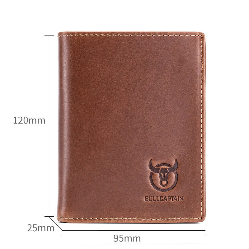 Cow Leather Leather Men's Wallet Cowhide Vintage Wallet Christmas Father Gift Multi Card Photo Coin Pocket Leather Wallet A3S027