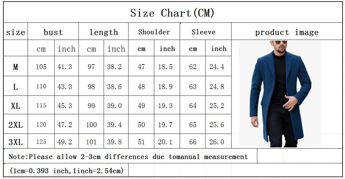 EU-Größe Herren mantel plus Futter jacken Winterreise Gentleman Dec klack warme übergroße einreihige Herren M-3XL