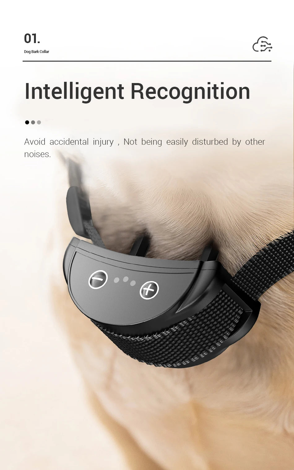 Rojeco intelligentes Trainings halsband wiederauf lad bares Hunde rinden kontroll halsband Anti-Rinden halsband für Hunde elektrische Anti-Barking-Geräte