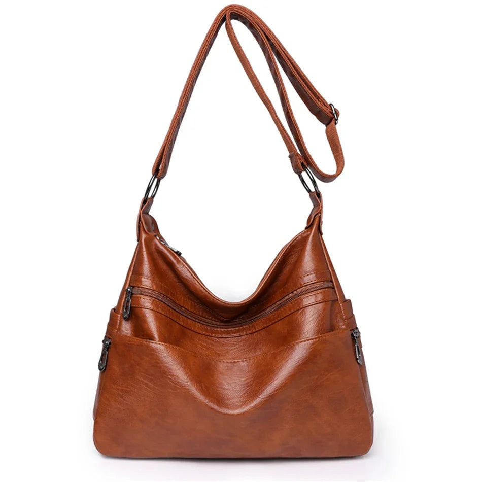 Luxus Pu Leder Messenger Tasche Vintage Frauen Hand Tasche Große Kapazität Casual Hobo Handtasche Geldbörse Weibliche Crossbody Schulter Taschen