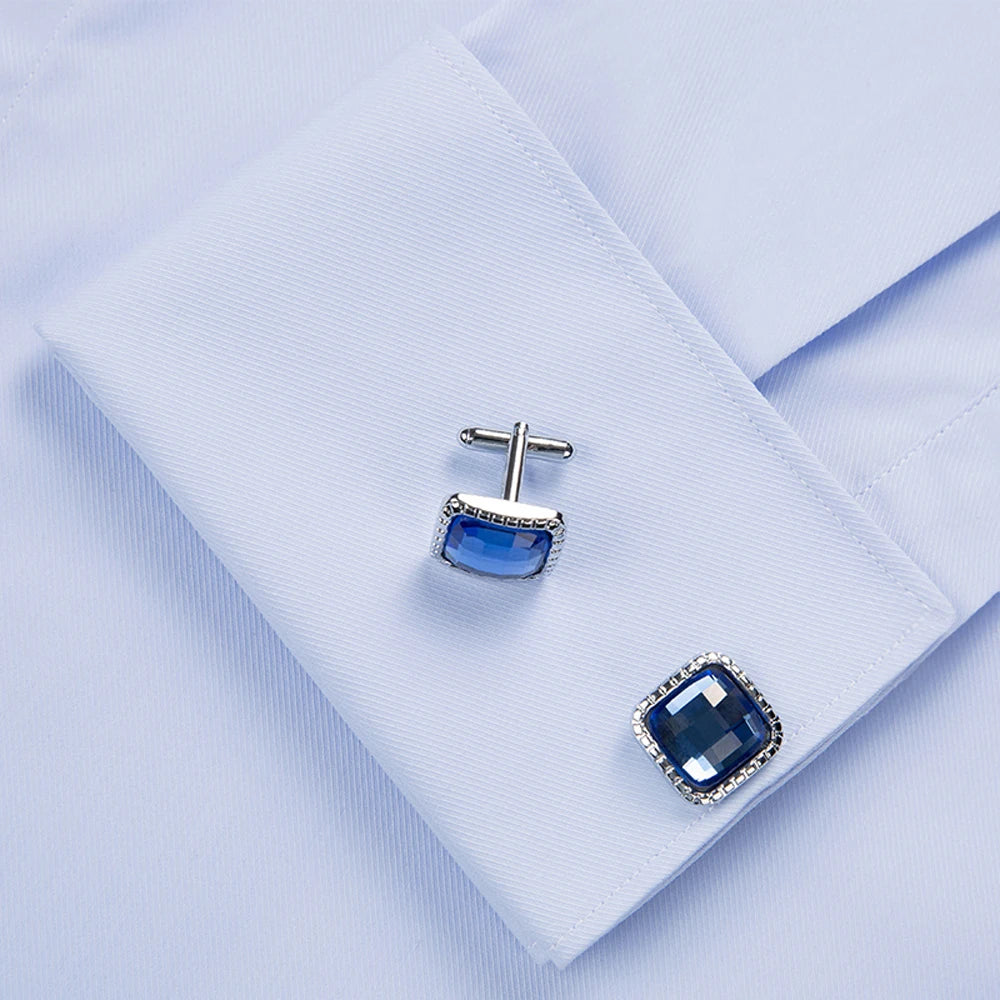Men Elegant French Front Hidden Buttons Office Dress Shirt Without Pocket Formal Business Standard-fit Long Sleeve Social Shirts