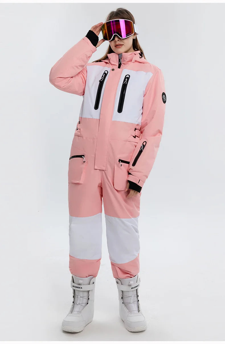 Frauen Winter Onesies Ski Anzug Im Freien Snowboard Jacke Hosen Herren Windproot Schnee Mantel Warme Isolierte Ski Overall Schneeanzug