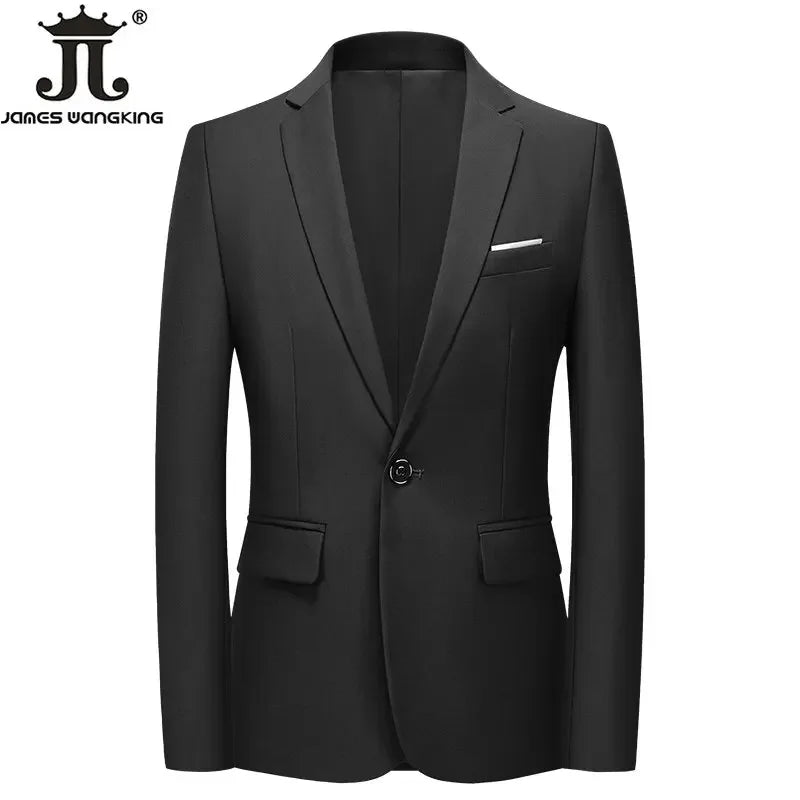 Männer Blazer Boutique Mode einfarbig hell dünn schlank Herren lässig Business Anzug Jacke Bräutigam Hochzeits kleid Party Tyranian Mantel