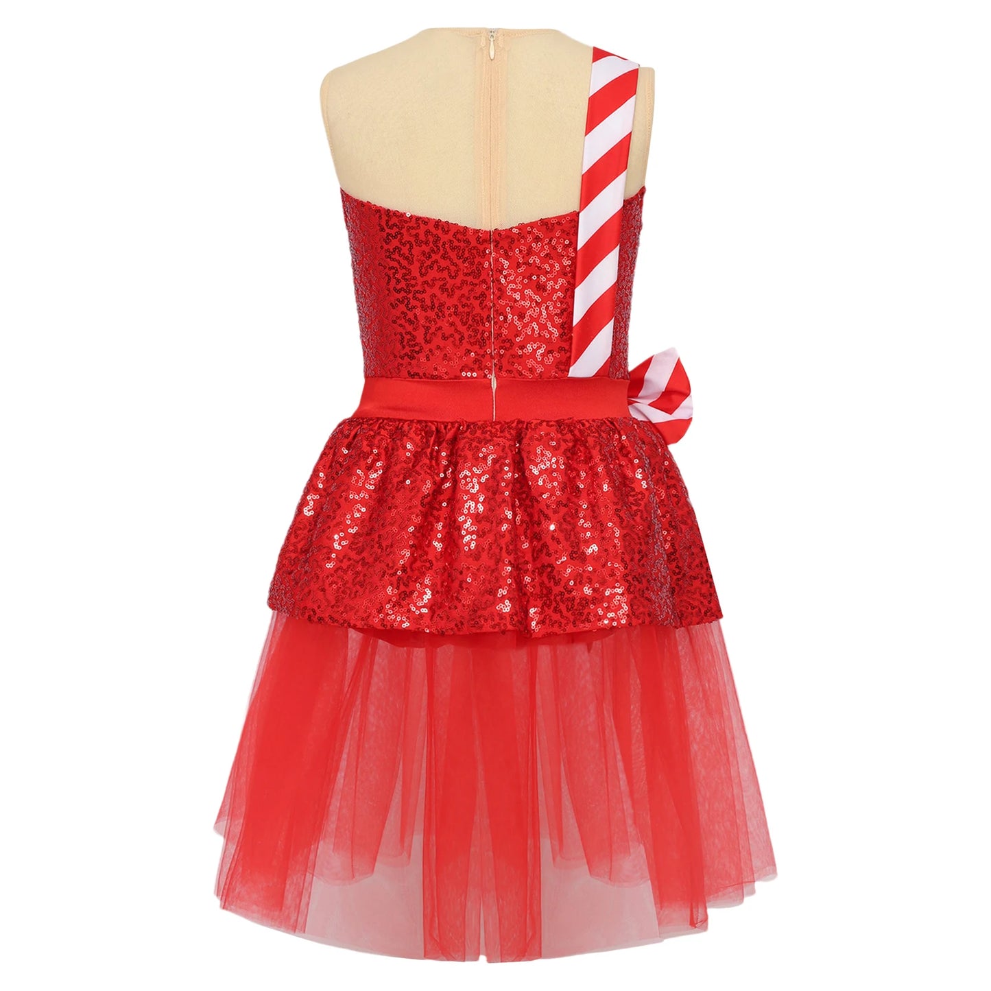 Mädchen Weihnachten Zuckers tange Kostüm Pailletten Tutu Kleid für Weihnachten Tanz Urlaub Party Festival Santa Claus Bühnen performance