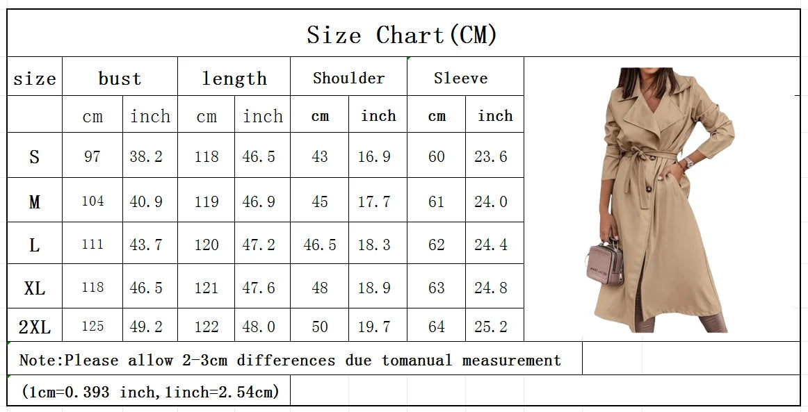 Damen-Mäntel aus Wollmischungen, zweireihig, dünner Damen-Trenchcoat, lässiger Winbreaker mit Gürtel, Trenchcoat für Damen