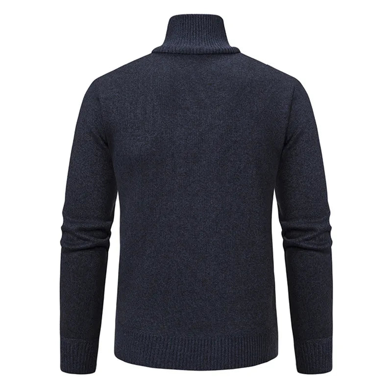 Herbst Winter Pullover Männer Pullover Mode Patchwork Halb Zipper Stehkragen Business Casual Herren Gestrickte Pullover Pullover