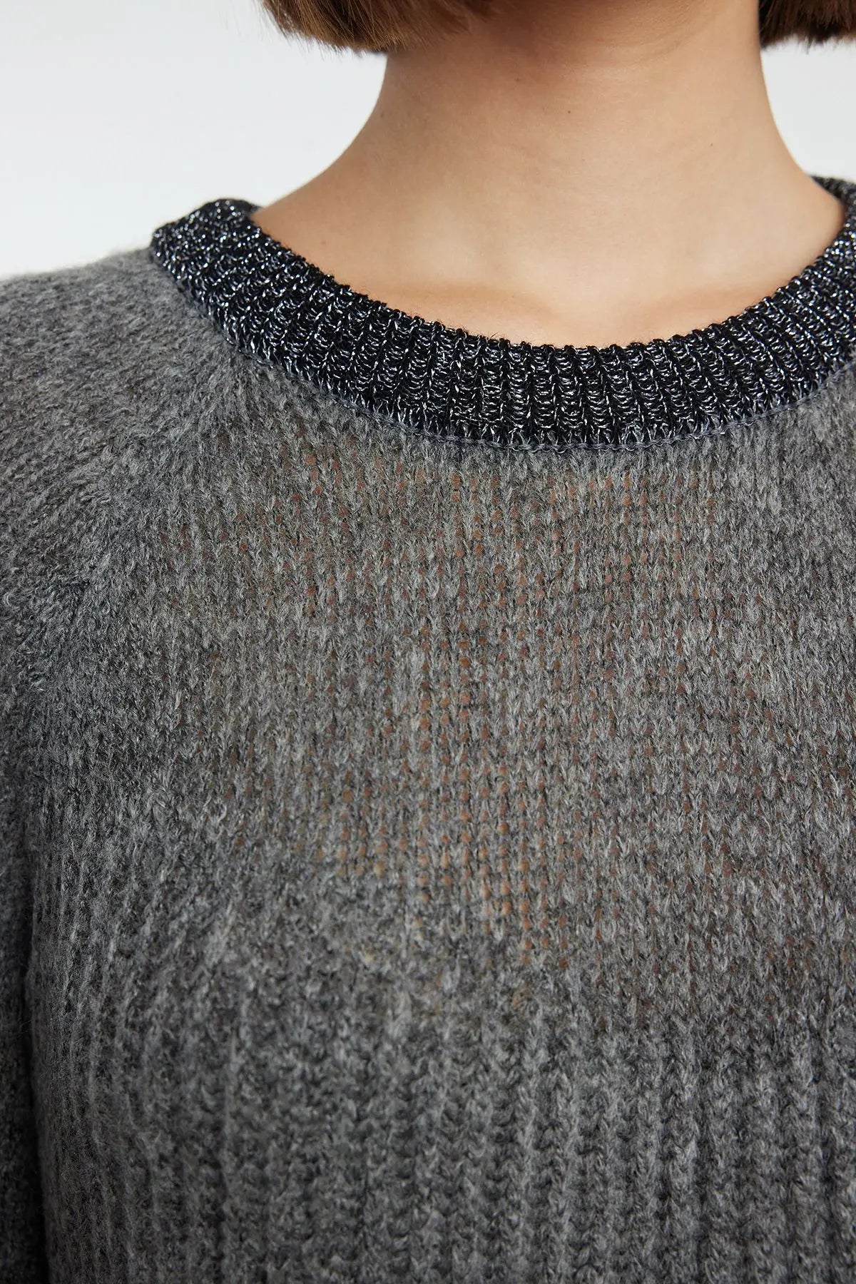 Trendyol TYZA Damenpullover, reguläre Passform, lässige Strickwaren, einfarbig, Standardärmel, Rundhalspullover und Pullover, lässiger Tops, Pullover