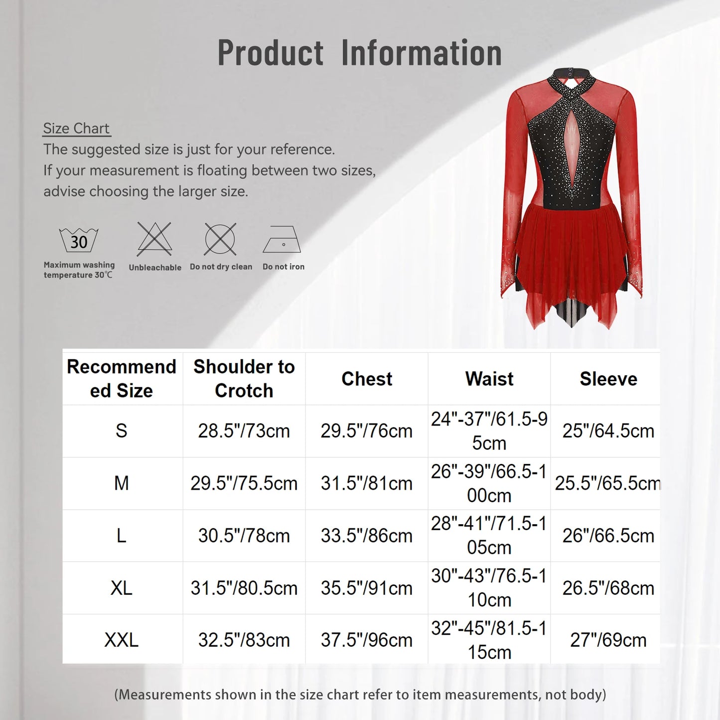 Womens Sparkling Rhinestones Ballet Lyrical Figure Skating Dance Dress Irregular Hem Keyhole Back Long Sleeve Gymnatics Dresses