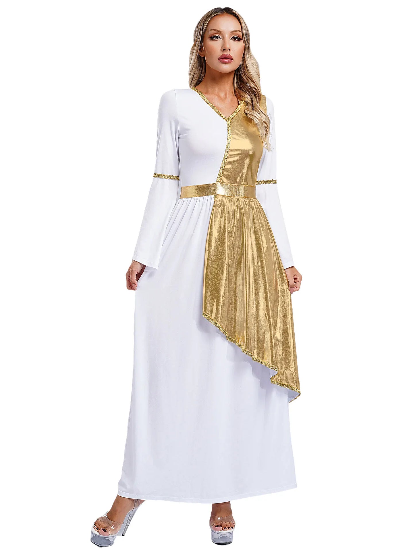 Frauen Toga Kostüm alten griechischen Gott römische Prinzessin Kleider Robe Mythos Philosoph Adel Halloween Cosplay verkleiden