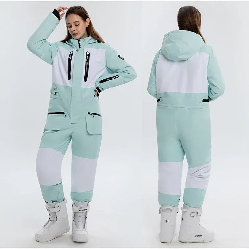 Frauen Winter Onesies Ski Anzug Im Freien Snowboard Jacke Hosen Herren Windproot Schnee Mantel Warme Isolierte Ski Overall Schneeanzug