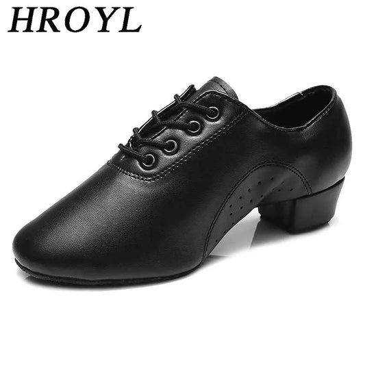 HROYL New Style Men's Latin Dance Shoes Ballroom Tango Man latin dancing Shoes For Boy Closed Toe Sneaker Jazz 18-27.5CM Trainin