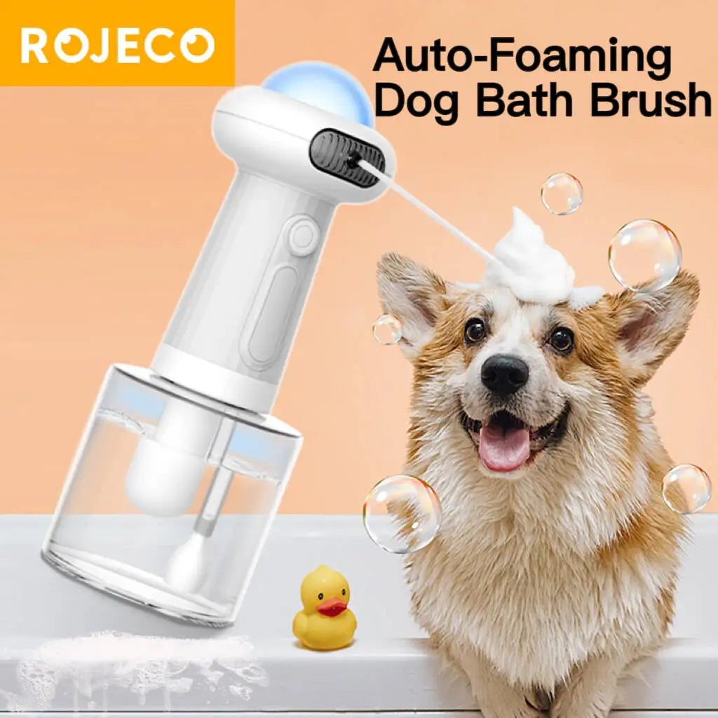 Rojeco automatische Schaum herstellungs maschine für Haustier USB-Aufladung Smart Cat Seifensp ender für Hund Haustier wiederauf ladbare Dusche Zubehör