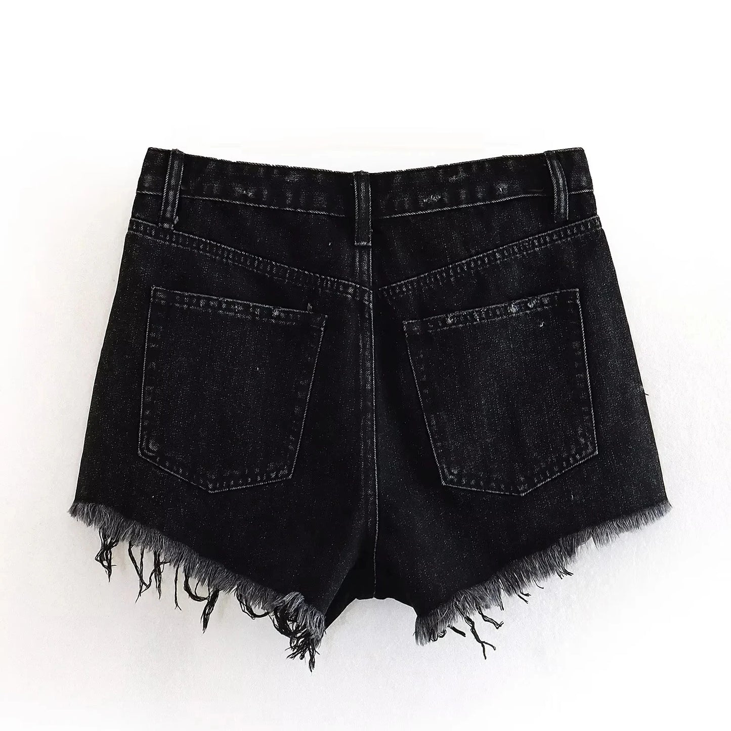 Traf Sommer Denim Shorts für Frauen schwarze Jeans Shorts Frauen Distressed Short Mujer Jeans Shorts Y2k Streetwear