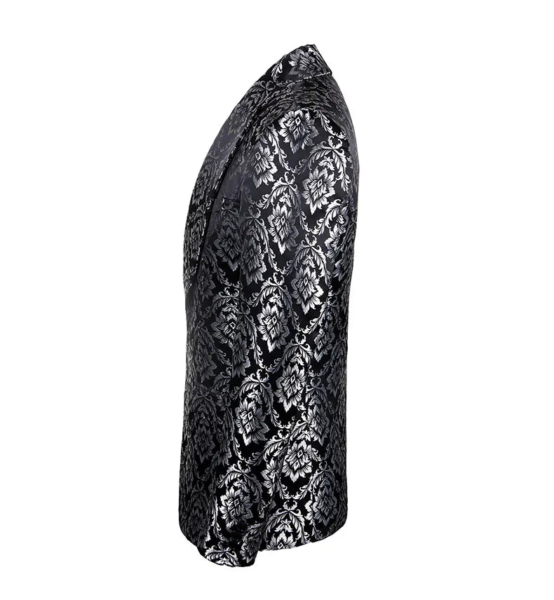 Luxuriöse Boutique Slim Print Herren Anzug Jacke Prom Bankett Smoking Bräutigam Hochzeitskleid Blazer Social Herren Formelle Anzüge Bühnenthost