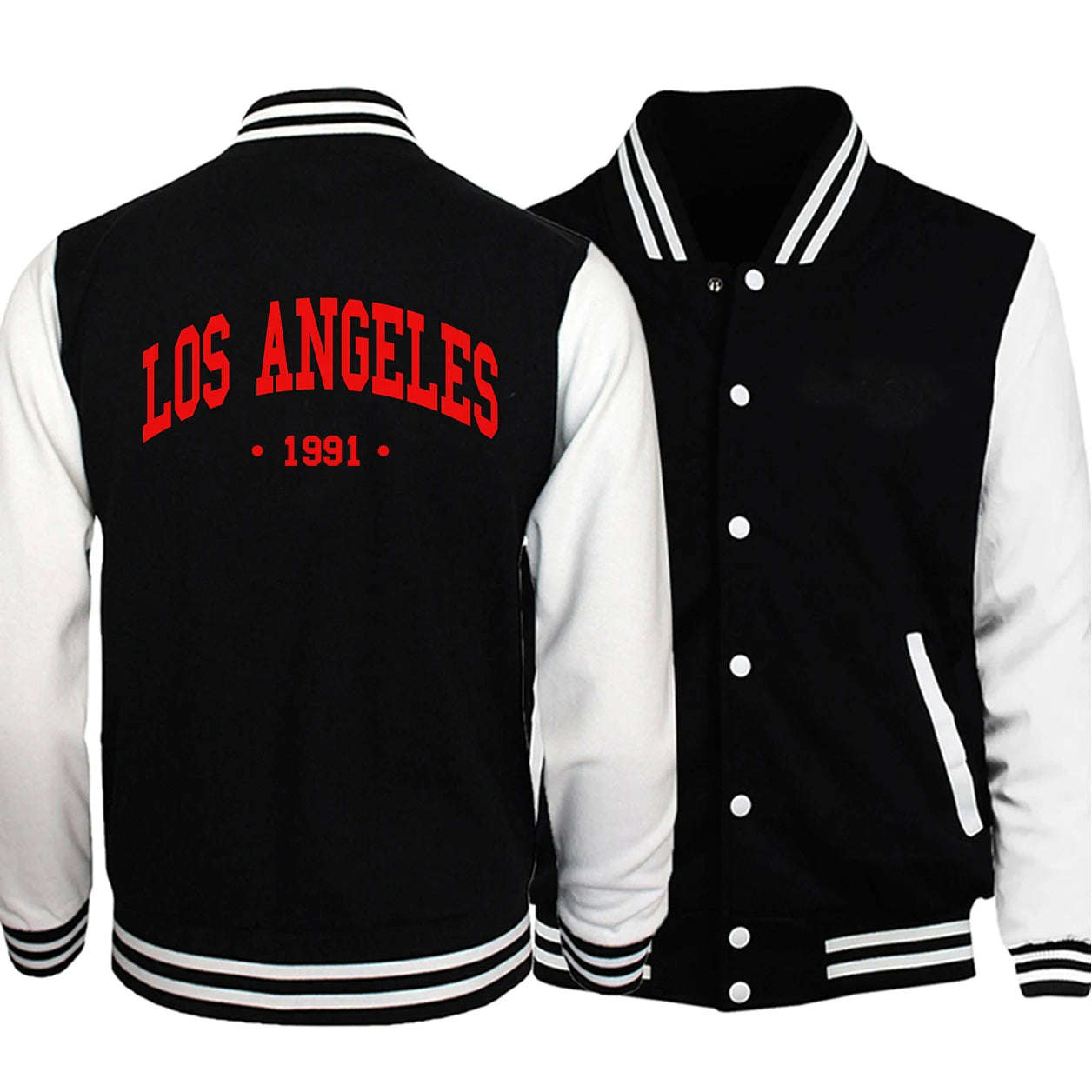 Seaport Angel City Los Angeles Letter Printing Jackets Men S-5XL Fleece Baseball Uniform Oversize ClothingLoose Fashion Coat