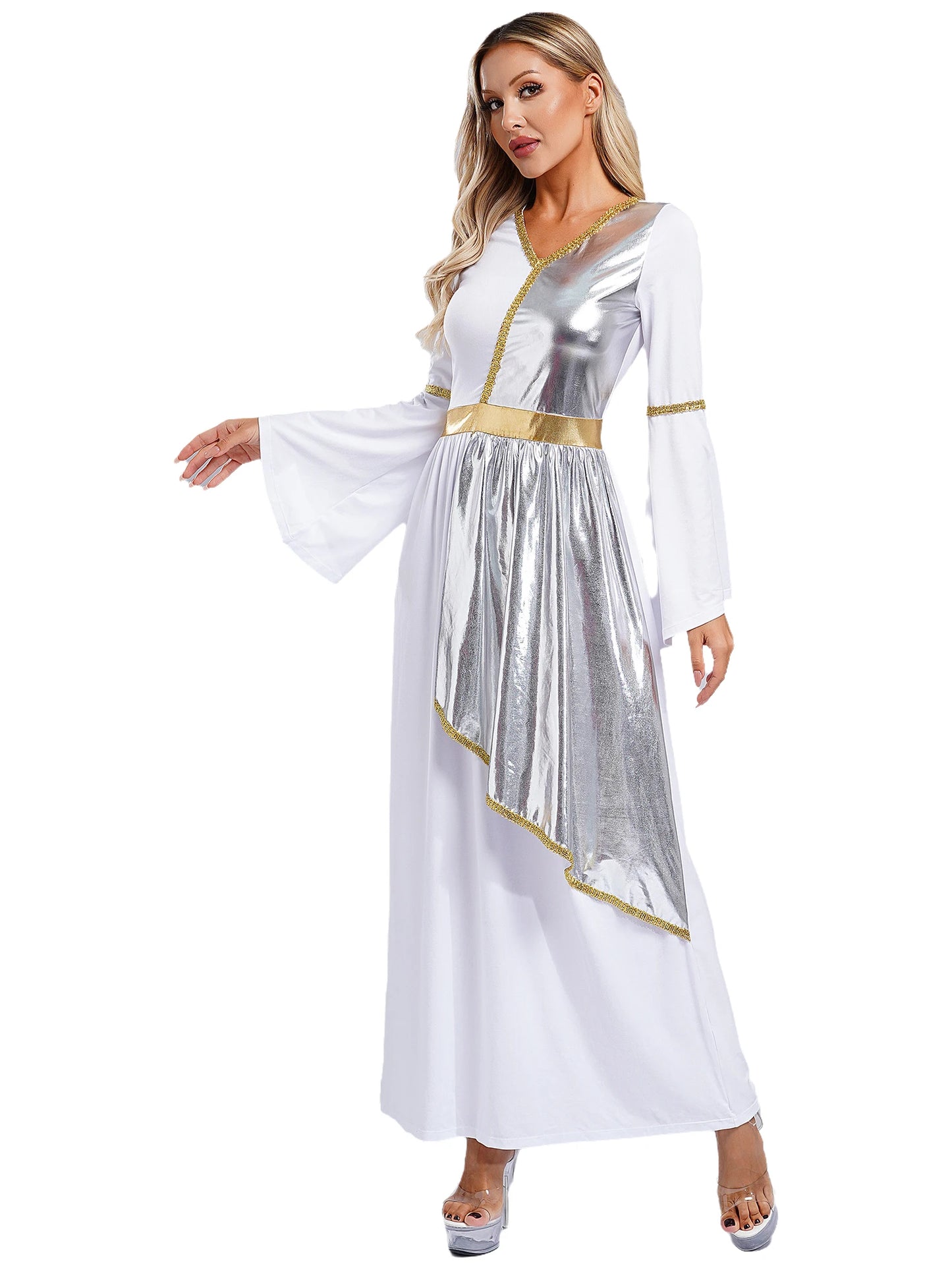 Frauen Toga Kostüm alten griechischen Gott römische Prinzessin Kleider Robe Mythos Philosoph Adel Halloween Cosplay verkleiden