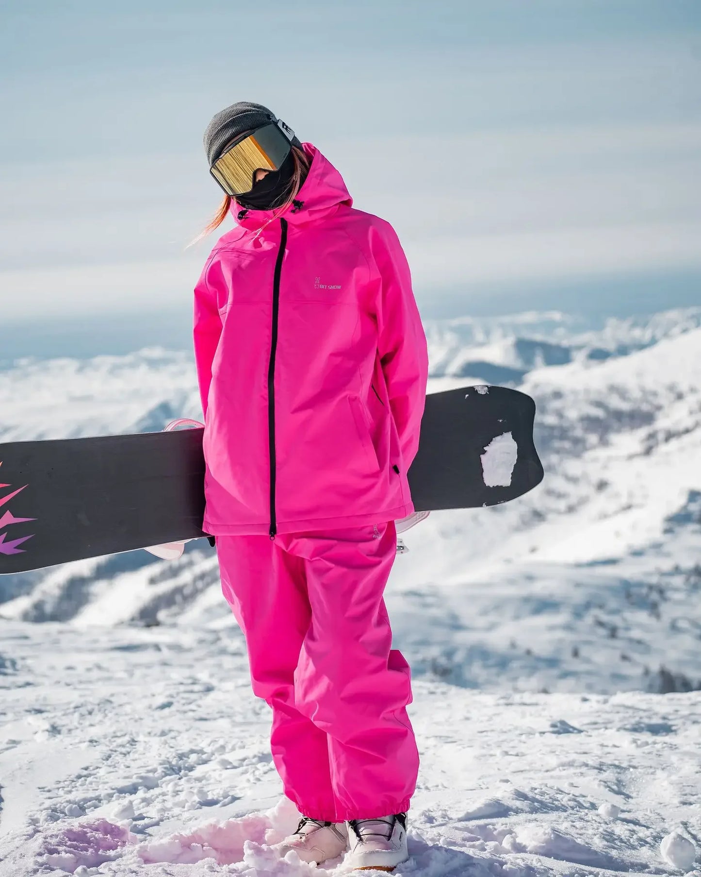 2024 Winter übergroße Frau Ski anzug Set Frauen Snowboard Set weibliche Outdoor Schnee anzug wasserdichte wind dichte Ski jacke Set