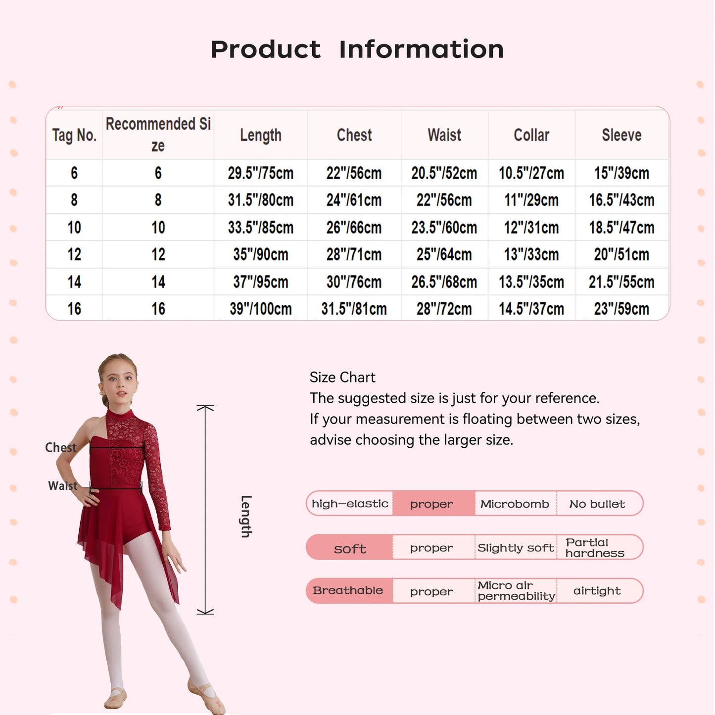 Kids Girls One Shoulder Lyrical Dance Dress Lace Bodice Asymmetrical Hem Ballet Skating Leotard Dresses Ballerina Dancewear