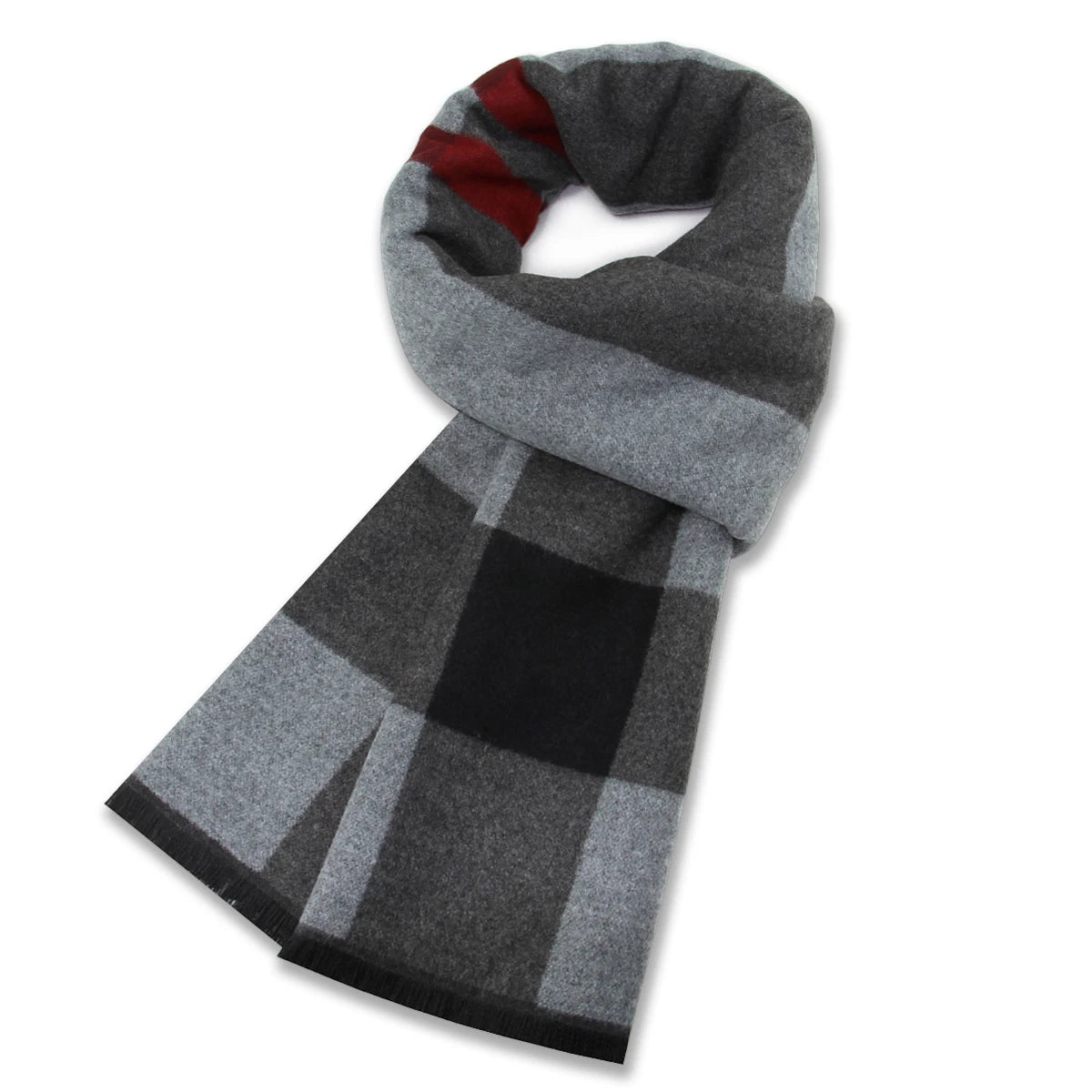 Kaschmir Schal Männer Winter Streifen solide karierte Wolle Schal Luxus klassische warme Kaschmir Winters chals für Männer Winter Accessoires