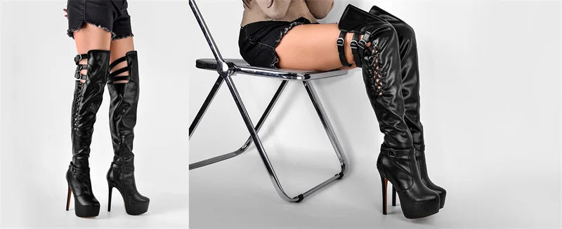 Only maker weiblich über dem Knie Stiefel dünne High Heel schwarz matt Seite Reiß verschluss Mode Frauen Winter Oberschenkel Stiefel