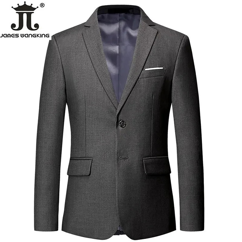 Männer Blazer Boutique Mode einfarbig hell dünn schlank Herren lässig Business Anzug Jacke Bräutigam Hochzeits kleid Party Tyranian Mantel