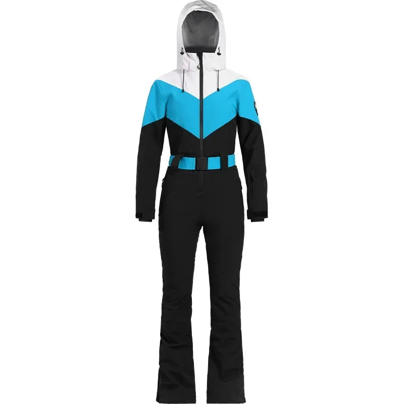 Ski-Sets neue einteilige Ski anzug schlanke Overalls Frauen Outdoor Snowboard warme Overalls wind dichte wasserdichte Winterkleid ung