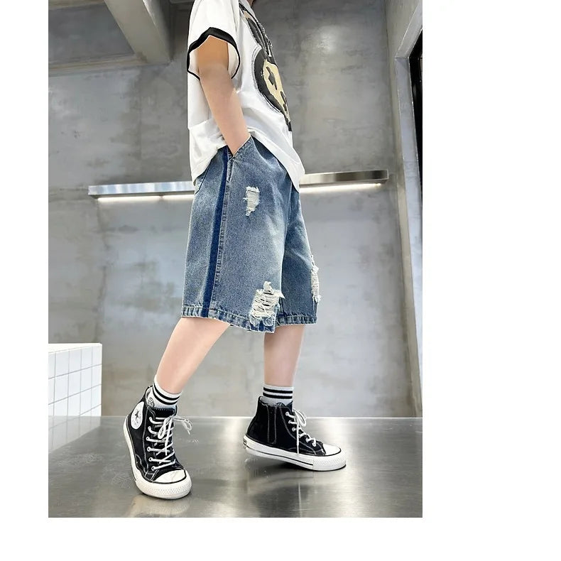 Sommer Teenager Jeans shorts neue Mode koreanische Version Kinder kurze Hosen 4 5 6 7 8 9 10 11 12 Jahre Kinder kleidung