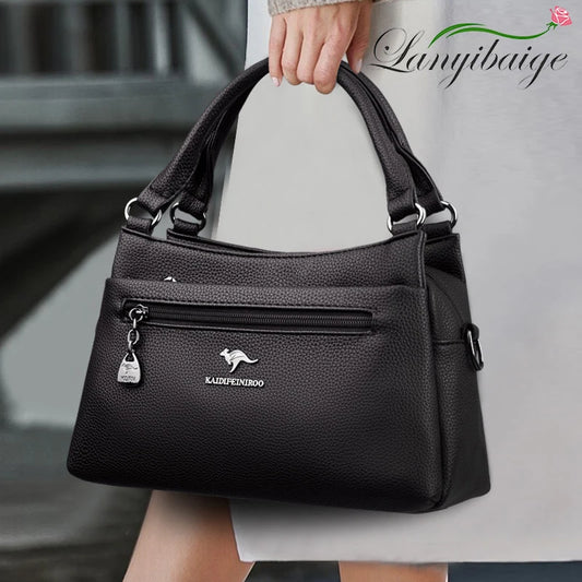 Genuine Leather messenger Bags Women 2023 Trending Handbags Ladies Branded Shoulder Crossbody 100%Cow Leather Luxury Casual Sac