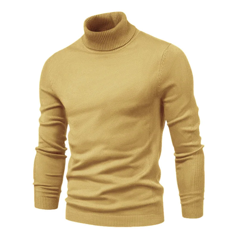 Neue Qualität Winter Herren-Pullover Casual Rollkragen Dicken Pullover Einfarbig Warme Slim Fit Rollkragen Pullover Pullover Männer