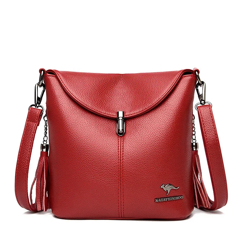 Leder Lässige Umhängetaschen für Frauen 2024 Damen Luxus Designer Handtasche Hohe Qualität Schulter Tasche Sac Cross Body Tasche Frau