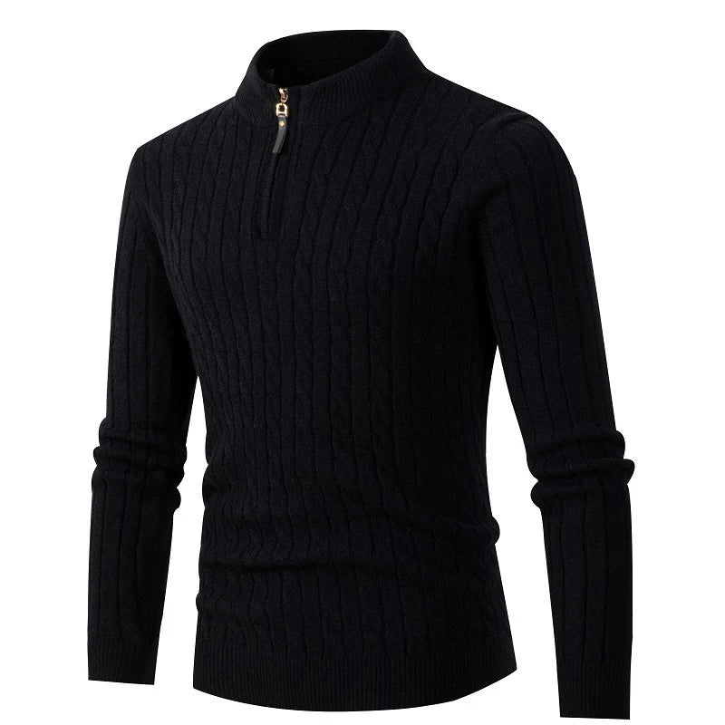 DIMUSI Autumn Winter Mens Sweaters Casual Cashmere Warm Turtleneck Pullover Men Zipper Classic Sweaters Knitwear Coats Clothing