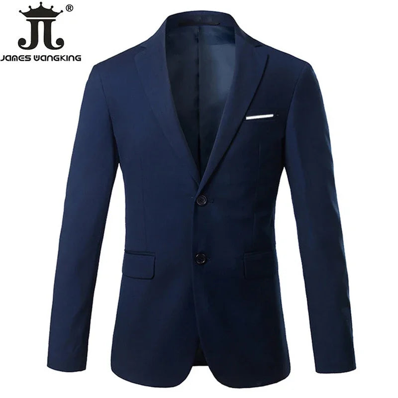 Männer Blazer Boutique Mode einfarbig hell dünn schlank Herren lässig Business Anzug Jacke Bräutigam Hochzeits kleid Party Tyranian Mantel