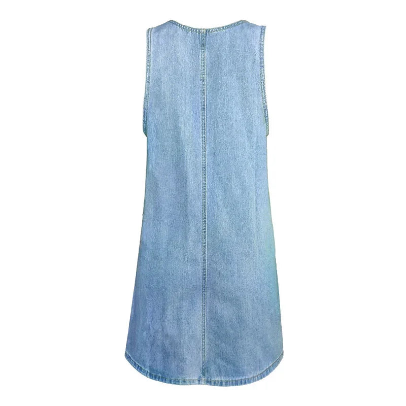 Pendler Freizeit Jeans Kleid