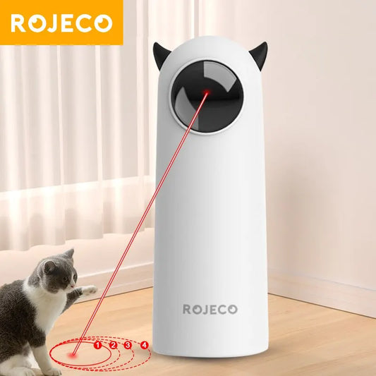 ROJECO Automatische Katze Spielzeug Interaktive Smart Necken Haustier LED Laser Indoor Katze Spielzeug Zubehör Handheld Elektronische Katze Spielzeug Für Hund