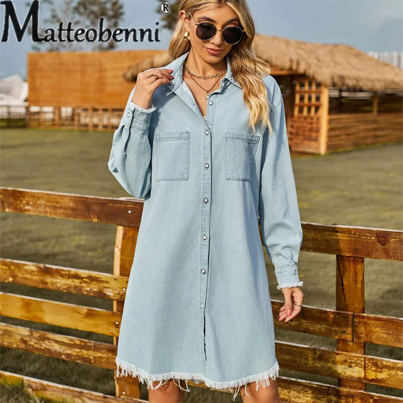 Einreihige Strickjacke kurzes Kleid