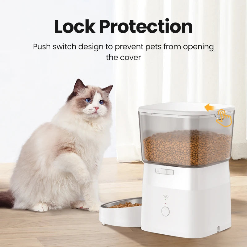 Rojeco Dog Feeder automatischer intelligenter Tiernahrung spender für Haustiere Hunde kibble Spender mit WLAN-Fernbedienung Hunde fütterung zubehör