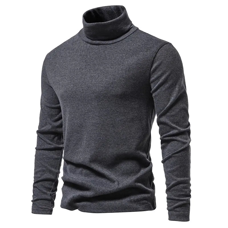 Herbst Winter Roll kragen pullover Männer Marke Pullover Mode Slim Fit Strick pullover Herren einfarbig Roll kragen pullover Mann