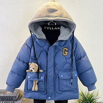 Warm halten Winter Jungen Jacke wasserdicht Mode Baby Mantel Kapuze Reiß verschluss Jungen Oberbekleidung Geburtstags geschenk 4 6 8 10 Jahre Kinder kleidung